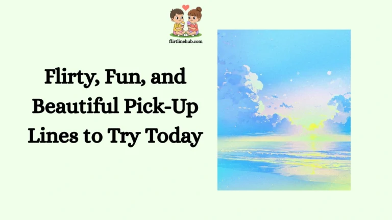 Flirty, Fun, and Beautiful Pick-Up Lines to Try Today